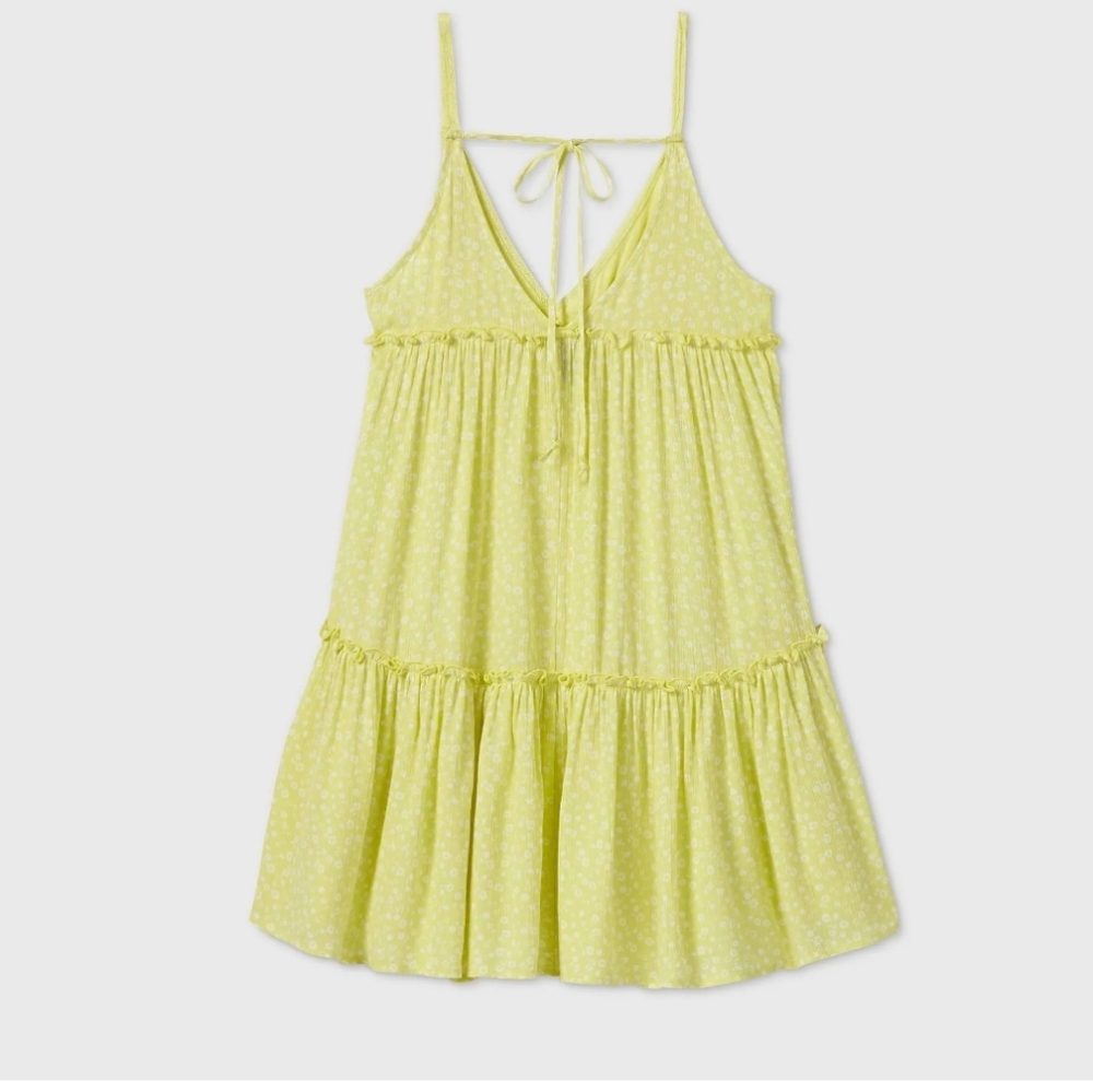 Neon Green Flowly Sun Dress